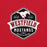 Close-up view of Westfield High School Mustangs Red Premium Unisex T-shirt 209