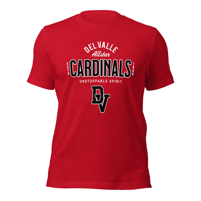 Del Valle High School Cardinals Red Premium Unisex T-shirt 040