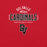 Close-up view of Del Valle High School Cardinals Red Premium Unisex T-shirt 040