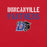 Close-up view of Duncanville High School Panthers Red Premium Unisex T-shirt 017