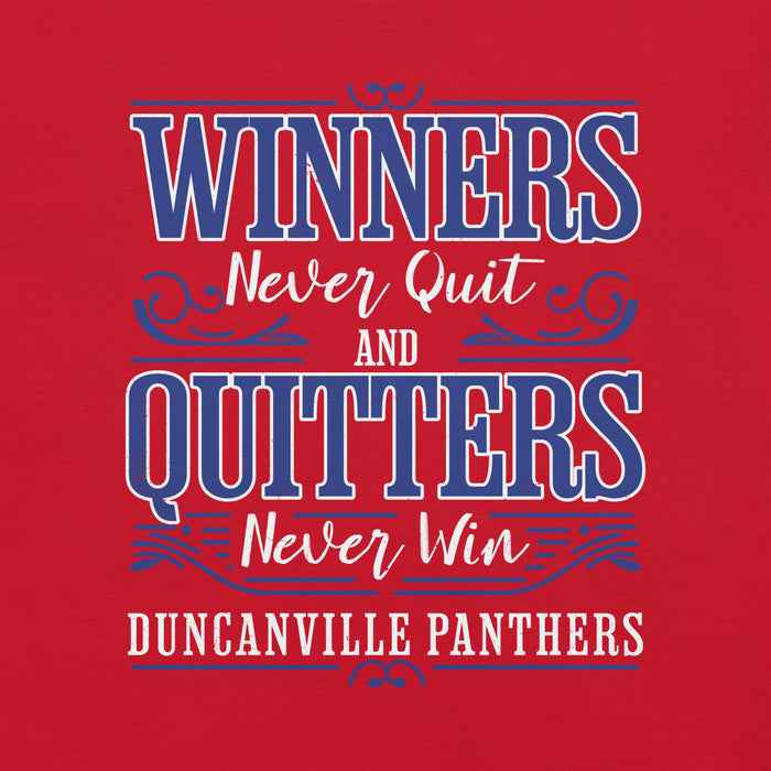 Close-up view of Duncanville High School Panthers Red Premium Unisex T-shirt 237