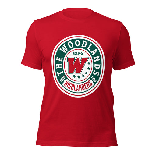 The Woodlands High School Highlanders Red Premium Unisex T-shirt 220