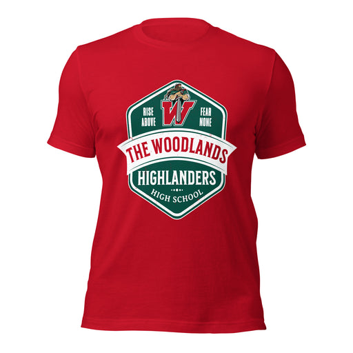 The Woodlands High School Highlanders Red Premium Unisex T-shirt 209