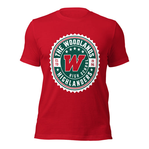 The Woodlands High School Highlanders Red Premium Unisex T-shirt 203
