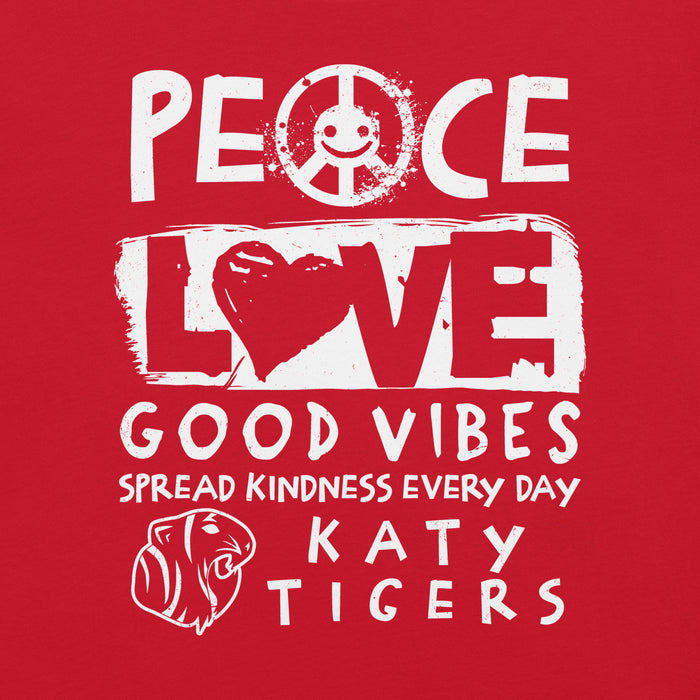 Close-up view of Katy High School Tigers Red Premium Unisex T-shirt 240