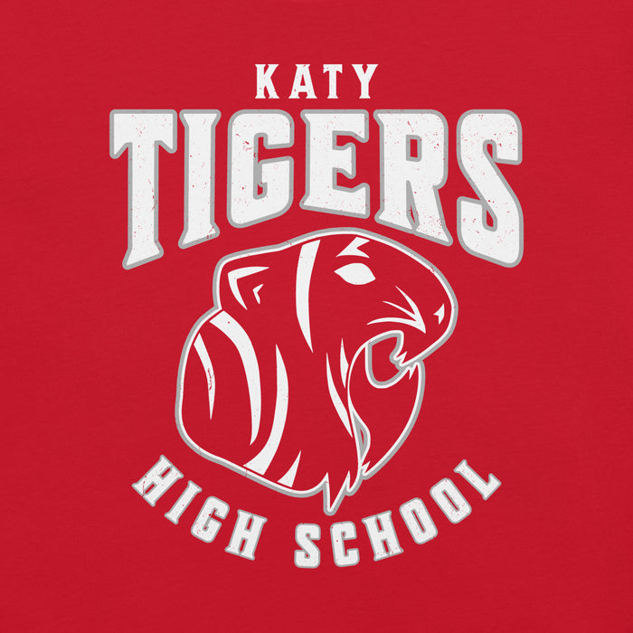 Close-up view of Katy High School Tigers Red Premium Unisex T-shirt 213