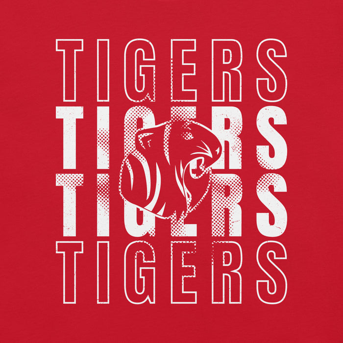Close-up view of Katy High School Tigers Red Premium Unisex T-shirt 233