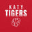 Close-up view of Katy High School Tigers Red Premium Unisex T-shirt 024