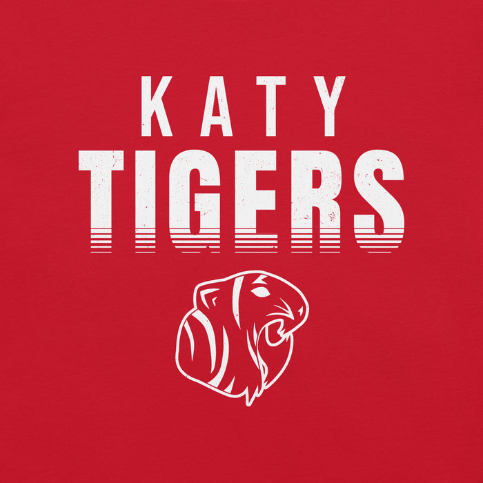 Close-up view of Katy High School Tigers Red Premium Unisex T-shirt 024