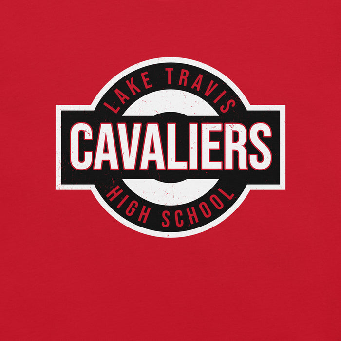 Close-up view of Lake Travis High School Cavaliers Red Premium Unisex T-shirt 011
