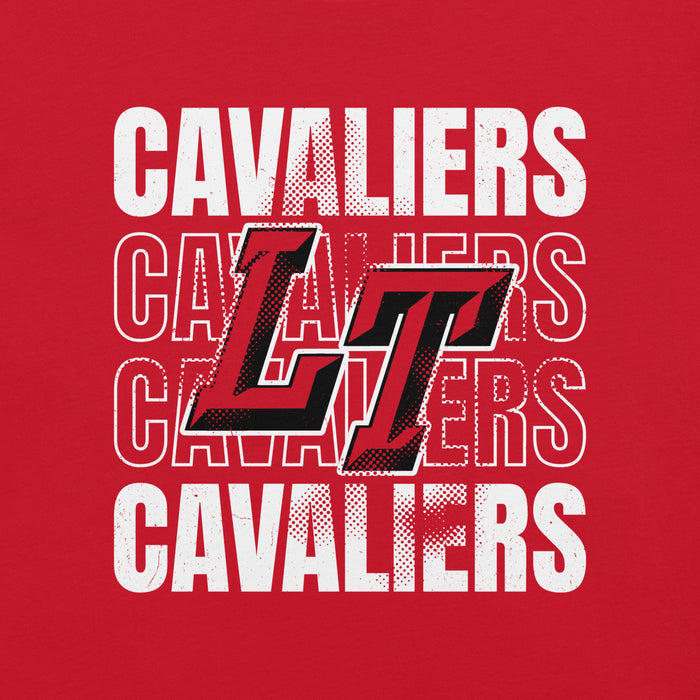 Close-up view of Lake Travis High School Cavaliers Red Premium Unisex T-shirt 233