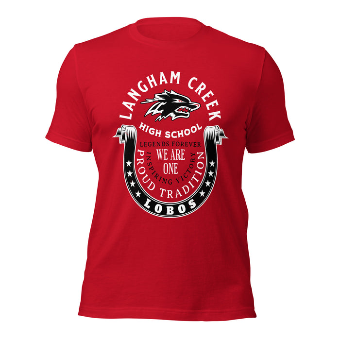 Langham Creek High School Lobos Red Premium Unisex T-shirt 229