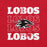 Close-up view of Langham Creek High School Lobos Red Premium Unisex T-shirt 233