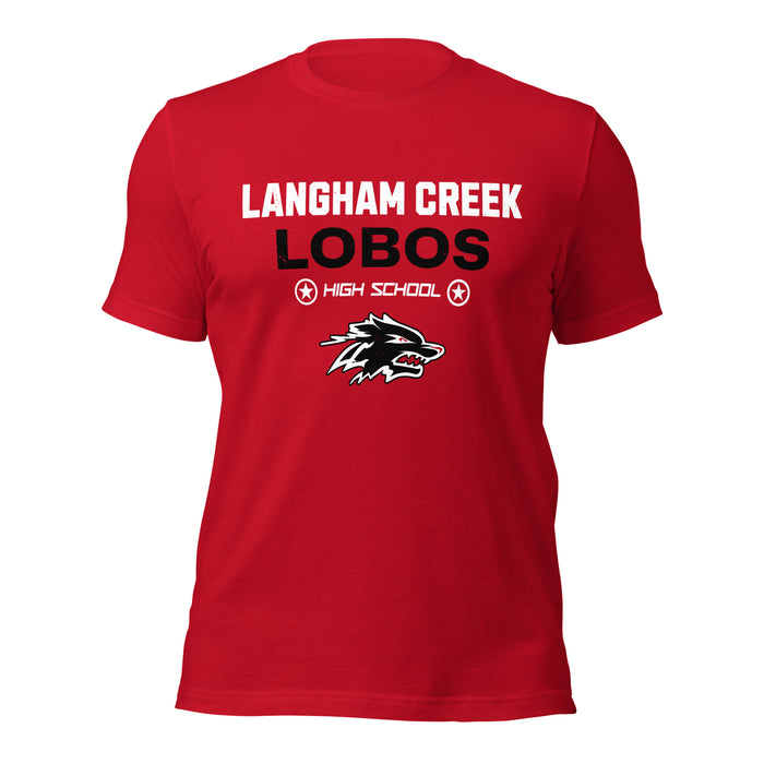 Langham Creek High School Lobos Red Premium Unisex T-shirt 003