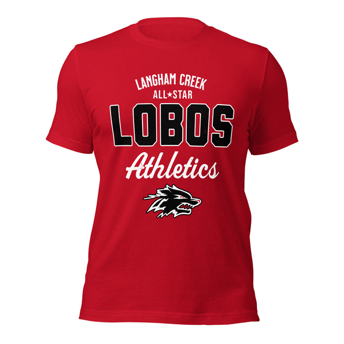 Langham Creek High School Lobos Red Premium Unisex T-shirt 034