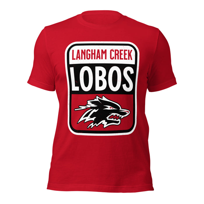 Langham Creek High School Lobos Red Premium Unisex T-shirt 001