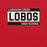 Close-up view of Langham Creek High School Lobos Red Premium Unisex T-shirt 098