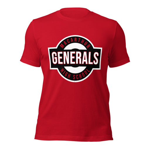 MacArthur High School Generals Red Premium Unisex T-shirt 011