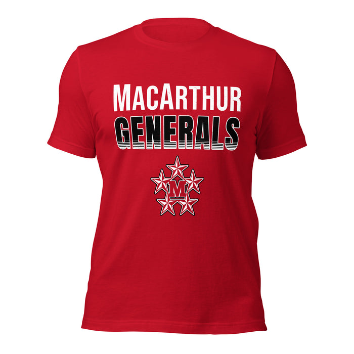MacArthur High School Generals Red Premium Unisex T-shirt 024