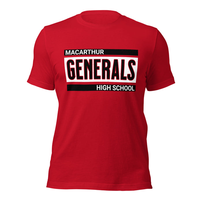MacArthur High School Generals Red Premium Unisex T-shirt 098
