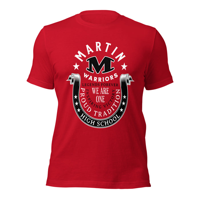 Martin High School Warriors Red Premium Unisex T-shirt 229