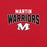 Close-up view of Martin High School Warriors Red Premium Unisex T-shirt 234