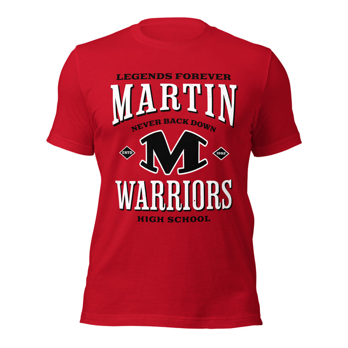 Martin High School Warriors Red Premium Unisex T-shirt 230