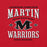 Close-up view of Martin High School Warriors Red Premium Unisex T-shirt 230
