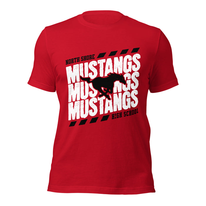 North Shore High School Mustangs Red Premium Unisex T-shirt 223