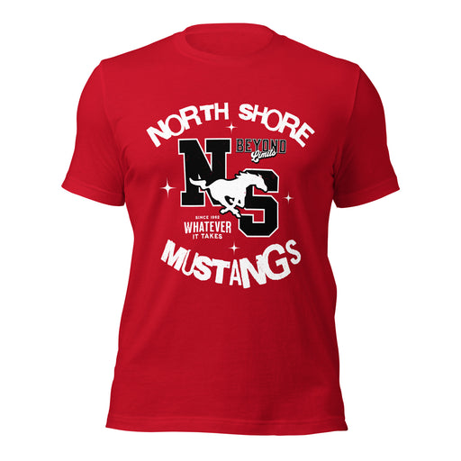 North Shore High School Mustangs Red Premium Unisex T-shirt 228