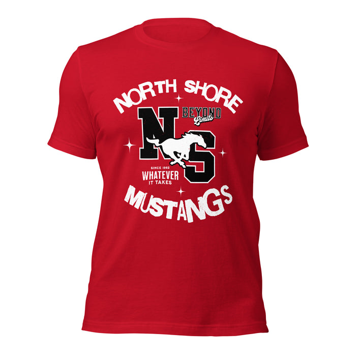 North Shore High School Mustangs Red Premium Unisex T-shirt 228