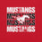 Close-up view of North Shore High School Mustangs Red Premium Unisex T-shirt 233