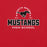 Close-up view of North Shore High School Mustangs Red Premium Unisex T-shirt 222
