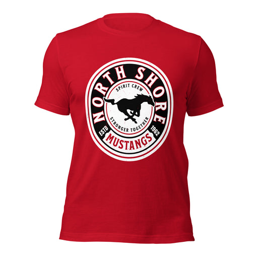 North Shore High School Mustangs Red Premium Unisex T-shirt 220