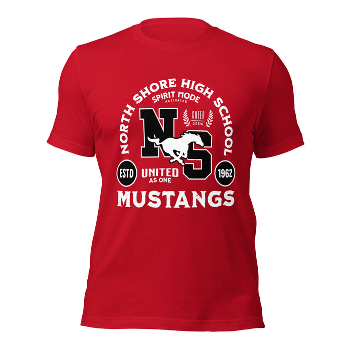 North Shore High School Mustangs Red Premium Unisex T-shirt 208