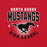 Close-up view of North Shore High School Mustangs Red Premium Unisex T-shirt 204