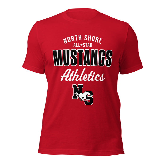 North Shore High School Mustangs Red Premium Unisex T-shirt 034