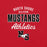 Close-up view of North Shore High School Mustangs Red Premium Unisex T-shirt 034
