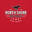 Close-up view of North Shore High School Mustangs Red Premium Unisex T-shirt 217