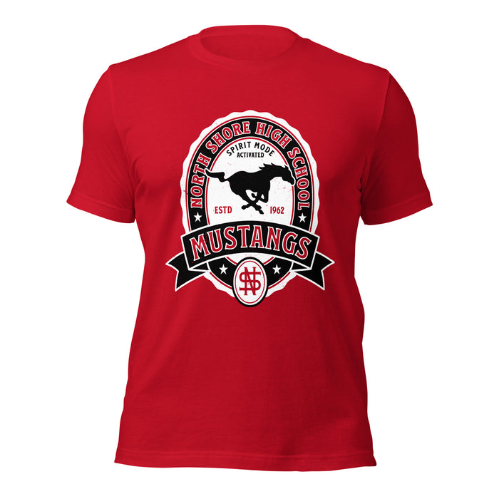 North Shore High School Mustangs Red Premium Unisex T-shirt 212