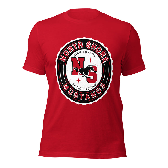 North Shore High School Mustangs Red Premium Unisex T-shirt 216