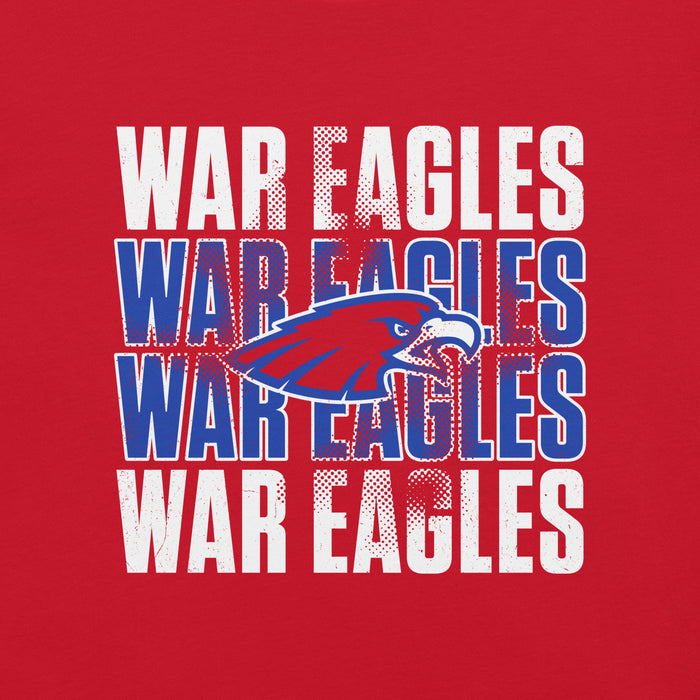 Close-up view of Oak Ridge High School War Eagles Red Premium Unisex T-shirt 233