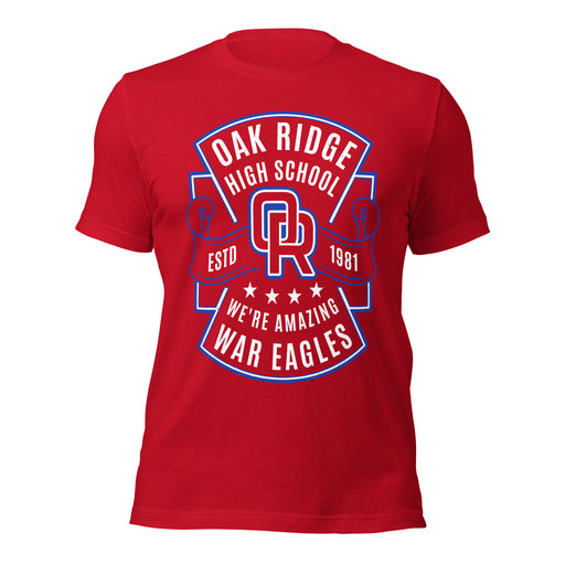 Oak Ridge High School War Eagles Red Premium Unisex T-shirt 207