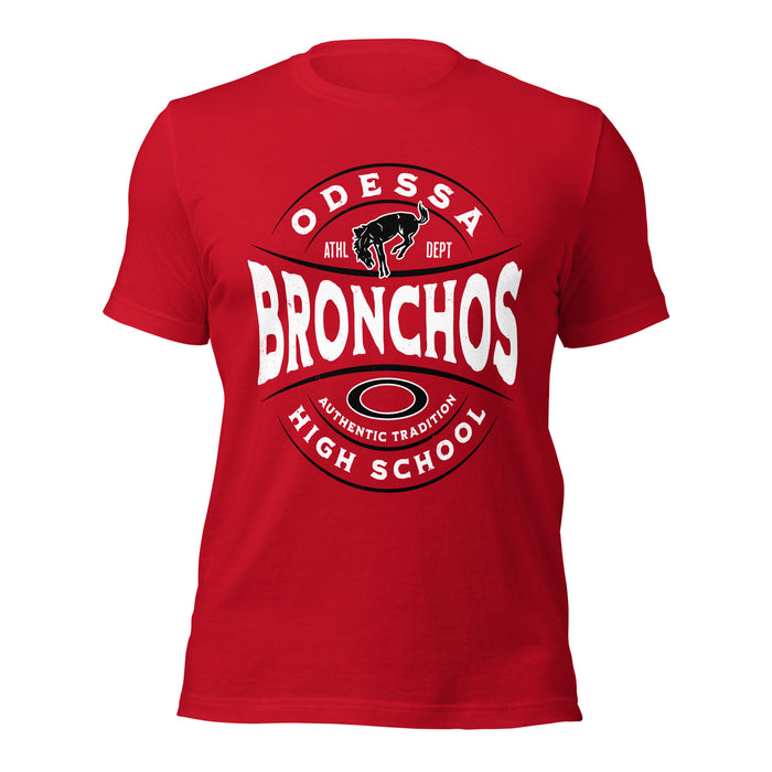 Odessa High School Bronchos Red Premium Unisex T-shirt 218
