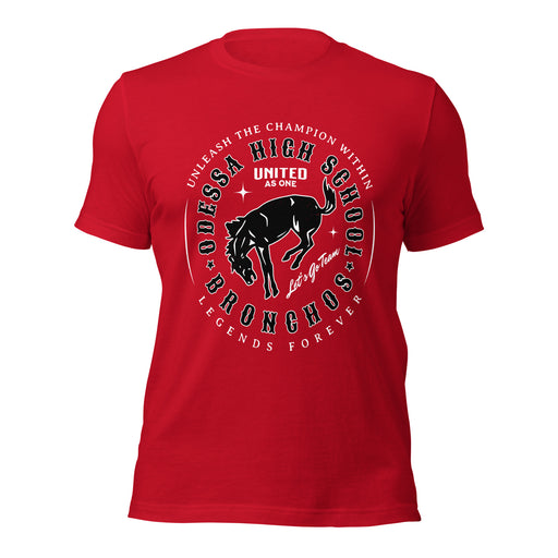Odessa High School Bronchos Red Premium Unisex T-shirt 214