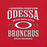 Close-up view of Odessa High School Bronchos Red Premium Unisex T-shirt 230