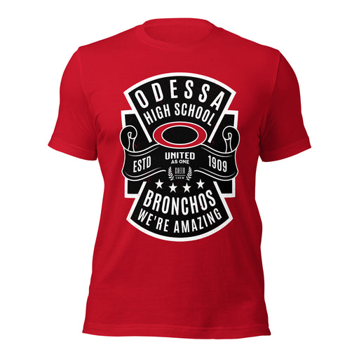 Odessa High School Bronchos Red Premium Unisex T-shirt 207