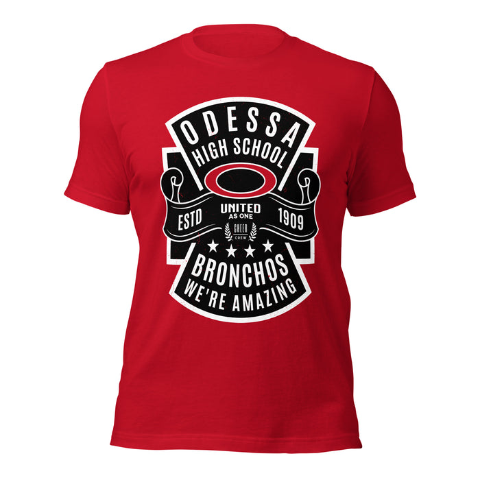 Odessa High School Bronchos Red Premium Unisex T-shirt 207