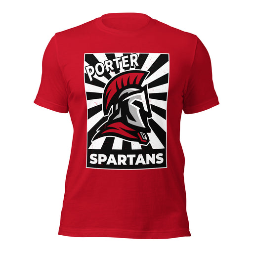 Porter High School Spartans Red Premium Unisex T-shirt 226