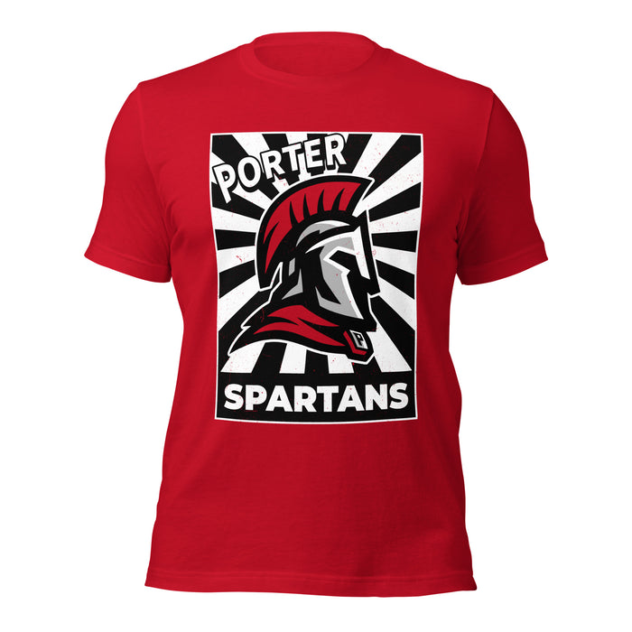 Porter High School Spartans Red Premium Unisex T-shirt 226